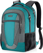 BIKROD Teal Backpack for Woman and Men, Travel Laptop School Backpack for Teens, Waterproof College Back Pack for 17.3 IN Laptop Backpack, Adult Business Computer Travel Backpack,