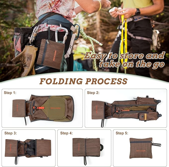 BECOJADDE 20L Small Hiking Backpack for Men Women Foldable Packable Back Pack Ultralight Hiking Daypack for Travel Camping Outdoor, Chocolate Brown
