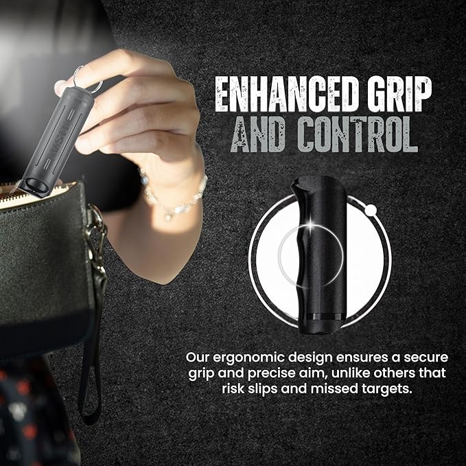 Police Magnum Personal Safety Alarm & Pepper Spray Combo Self Defense Pack for Women- Loud 135db Siren with Light & Max Strength Flip Top Pepper Spray Protection