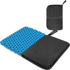masteymoh Foldable Seat Cushion (15.7" x 11.8") Portable Gel Seat Cushion for Travel with Honeycomb Design, Portable Travel Cushion for Camping, Stadium, Garden, Park Bench or Airplane Seat