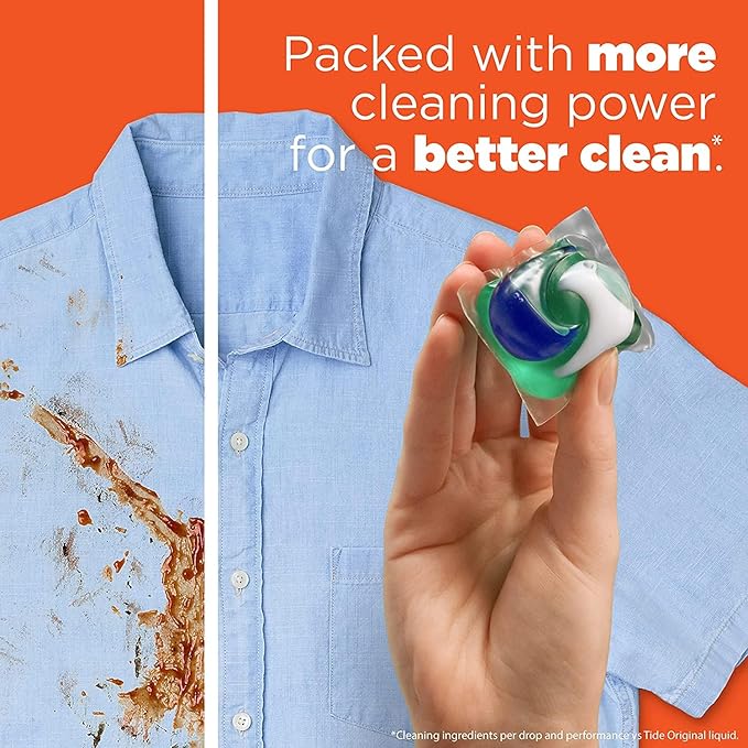 Tide Pods Laundry Detergent, Clean Breeze, 57 Pacs Capsules, 46 Ounce (Pack of 2)
