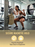 Magnetic Gym Tote Bag Holder for 18-40 oz Water Bottle,Neoprene Pouch with Phone Pocket,Men Women Workout Accessories