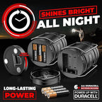 GearLight Camping Lantern - 2 Portable LED Battery Powered Lantern with Magnetic Base and Foldable Hook for Emergency Use or Campsites, Essential Hurricane Survival Kit with Batteries - Black