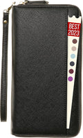 Travel Document Organizer - RFID Passport Wallet Case Family Holder Id Wristlet