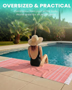 Antfuny 4 Packs Turkish Beach Towels Adult Pool Swim Bathroom Towel Oversized Sand Free Quick Dry Lightweight Extra Large Cloud Summer Vacation Essentials Clearance Must Haves Ship Cruise Accessories