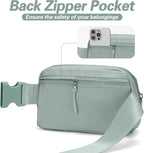 JSJ Mini Fanny Pack for Women & Men,Valentines Day Gifts for Girls Teens Kids Daughter Sister Her,Trendy Stuff Crossbody Bags Cute Everywhere Belt Bags. (Sage Gray)