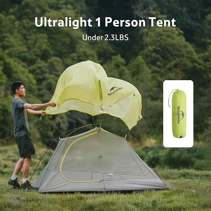 Naturehike Star Trail Ultralight Backpacking Tent, 2.3lb One Person Tent, 2.76 lb 2 Person Tents for Camping