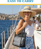 Beach Tote Bag for Women – Waterproof Mesh Tote Bag, Large Capacity Sandproof Beach Bags for Travel