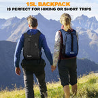 Seektop 20L Small Hiking Backpack for Women Men, Lightweight Hiking Packable Daypack with Phone Pocket for Travel Camping (Black, 20L)
