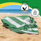 12 Pack Turkish Beach Towel 36"x71" Extra Large Beach Towels Sand Free Bath Towels Adults Lightweight Quick Dry Pool Towels Green