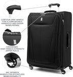 Travelpro Maxlite 5 Softside Expandable Luggage with 4 Spinner Wheels, Lightweight Suitcase, Men and Women, Black, Checked-Large 29-Inch