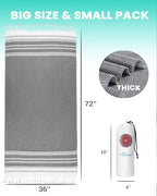Turkish Beach Towel Quick Dry Sand Free Mens Birthday Gift Ideas for Dad Father Day Husband Brother Uncle Boyfriend in Law Male Boss Grandpa Him Retirement 60th 50th 40th 30th Wife Daughter Son