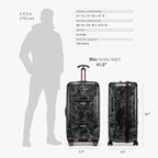 Traveler's Choice Maxporter II Polycarbonate Hardside Trunk with Spinner Wheels, Gray Camo, 31-Inch Large Trunk