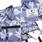 Original Floral Water Resistant Large Tote Bag Shoulder Bag for Gym Beach Travel Daily Bags Upgraded