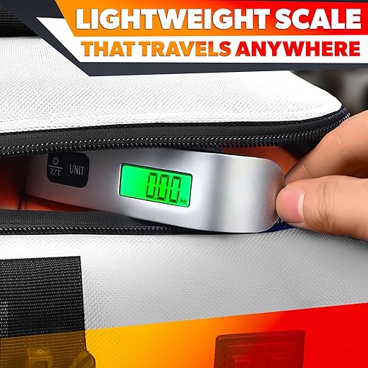 Luggage Weight Scale for Packages - Hanging Scales for Weighing Packages Portable Luggage Scale Travel Essentials 110lb/50kg - Small Suitcase Scale for Travel Accessories for Women & Men