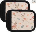 Christmas Beige Luggage Handle Wrap for Suitcase Luggage Tags Handle Covers Identifiers Soft Decorations Travel Accessories 2 Pack