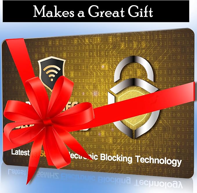 SaiTech IT 5 Pack RFID Blocking Card, Protector for Entire Wallet, Purse, and Debit Credit Cards from NFC Contactless Theft for Men & Women - PL Golden