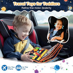 Toddler Busy Board Montessori Toys: for Toddlers 1-3 Year Old Educational Activity Book Sensory Board Travel Toy Ages 2-4 Learning Fine Motor Skills Preschool Quiet Book Gift for Boys Girls Kids