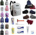 Bulk Case of 12 Backpacks, 12 Winter Item Sets, 12 Hygiene Kits - Hygiene Kits and Clothing for Emergencies, Homeless, Charity