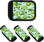 4 Pack Lime Luggage Handle Wrap, Detachable Luggage Tag, Neoprene Suitcase Wrap with Comfort Grip & Bright Identifier for Suitcase, Travel Bag, Sports Bag