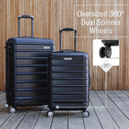 Samsonite Omni 2 Hardside 3 Piece Set - Includes Global Carry-On, Medium, & Large Checked Suitcases - 360° Dual Spinner Wheels - Integrated TSA Lock & Expansion - Amazon Exclusive - Artic Silver