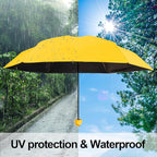 TopTie Compact Mini Umbrella for Purse, Small Sun & Rain Umbrellas with Case, Travel Folding Umbrella