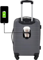 Wrangler Smart Spinner Hardside Luggage, 22-Inch Carry-On, Quiet Shade