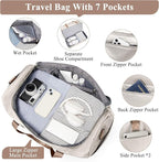 Extra Large Travel Duffle Bag,Carry on Overnight Weekend Bag with Shoes Compartment,Weekender Bags for Women for Travel Business Trips Sport Hospital