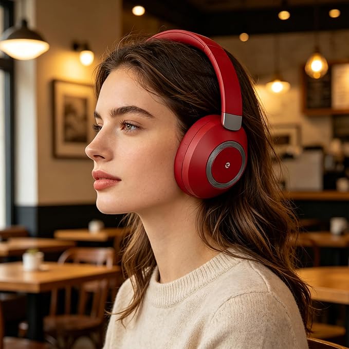 Headphones Wireless Bluetooth, 100H Playtime Active Noise Cancelling Headphones, Bluetooth Headphone with Mic, Over Ear Wireless Headphone with Deep Bass