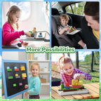 Mini Magnetic Blocks STEM Toys for Kids Ages 3-8, 35PCS Travel Building Set with Magnetic Storage Tin Box, Educational Construction Toys for Toddlers, Preschool Birthday Gift for Boys & Girls