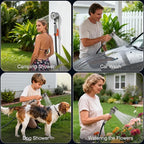 Portable Shower for Camping,7800mAh Rechargeable Camping Shower Pump,IPX8 Waterproof Outdoor Shower with LED Display and 3 Spray Modes for Hiking,Travel, Pet, Car Wash,RV Life
