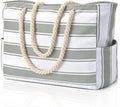 Becokan Beach Bags for Women Large Waterproof Beach Tote Bag Zipper Beach Bags Waterproof Sandproof Swim Pool Bag Large Tote
