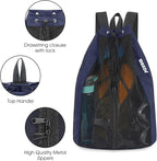WANDF Swim Bag Mesh Drawstring Backpack Beach Backpack for Swimming, Gym, and Workout Gear