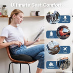 Benazcap Large Cooling Gel Seat Cushion for Office Chair Ergonomic Cushions-Gel & Memory Foam Coccyx Butt Pillow for Sciatica & Back Pain Relief for Long Sitting for Gaming Chair and Car Seat-Black