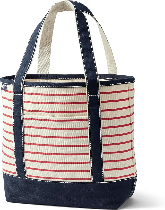 Lands' End Open Top Canvas Tote Bag