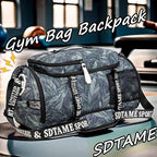 Gym Duffle Bag Backpack with Shoe Compartment,4 ways Travel Backpack for Women and Men,Multi-Functional Weekender bag with Waterproof Layer&Laptop Compartment for Fitness, Travel,Camping