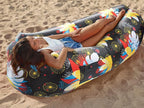 WEKAPO Inflatable Couch Air Lounger Chair - Camping & Beach Accessories, Portable Blow up Sofa for Hiking, Lawn, Indoor/Outdoor Movies & Music Festivals. Lightweight and Easy to Set Up Air Hammock