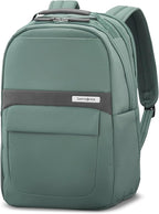 Samsonite Elevation Plus Backpack - Recyclex® RPET Body Fabric With Quick-Access Stash Pocket - Expands 1.5inches - AirTag™ Holder - Laptop Pouch - Cypress Green