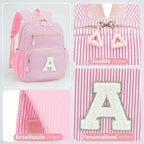 Mini Toddler Backpack for Girls 2-4, Cute Personalized Preschool Kindergarten Backpack for Kids Birthday Gifts (Pink G)