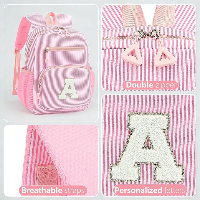Mini Toddler Backpack for Girls 2-4, Cute Personalized Preschool Kindergarten Backpack for Kids Birthday Gifts (Pink G)