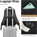 Boavan Laptop Backpack for men, 17.3 inch Laptop Bag with USB Port, Waterproof Travel Work Backpack Purse, Anti-Theft Teacher Nurse Doctor Casual Bookbags Office Business backpack，Black&Orange