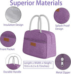 JBGOYON® Bento Lunch Box with Bag - All-in-One Stackable Lunch Containers with 3 Layers for Adults & Kids, 1900 ML Modern Bento-Style Design, Built-in Utensil Set, Lunch Bag (Purple)