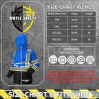 Hi Vis Rain Jacket, Rain Suits for Men with Removable Hood, Rain Coats for Men Interior Mesh, Class 3 High Visibility Rain Gear,Waterproof Zipper Blue 2XL/3XL