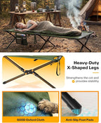 Sportneer Camping Cot, 78.3"x28.7"x14.6" Portable Folding Bed for Adults with Storage Bag, Support 330 LBS, Compact for Outdoor Camping, Travel, Home Guest Room