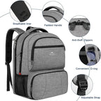 MATEIN Lunch Backpack, 17 inch Insulated Cooler Backpack with for Women Men, Water Resistant College Lunch Box Backpack with Laptop Compartment for Work Picnic Travel Beach, Gifts