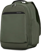 Samsonite Paralux Everyday Backpack - Laptop & Tablet Backpack with 5 Compartments, Removable TecKit™ Pouch, Microsuede Trim, Water Bottle Pockets - Work, Commute & Travel Bag - Olive