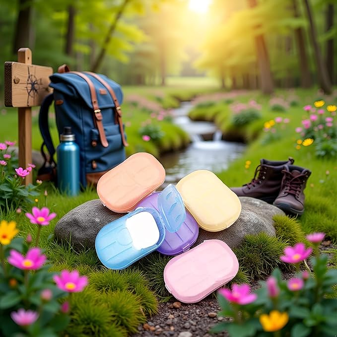 500 Sheets Colorful Disposable Soap Paper,5 Boxes Hand Cleaner Fragrance Mini Color Soap Papers for school Indoor,Outdoor,Travel,Camping Hiking,Paper Soaps for Travel,Foot and Hand Care