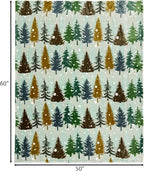 Carstens, Inc. Travel Blanket, Premium Compact 2-in-1 Airplane Blanket/Pillow, Snowflake Forest
