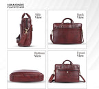 HAMMONDS FLYCATCHER Genuine Leather Laptop Bag for Men, Padded 15.6" Laptop Sleeve, Leather Messenger Bag for Men Briefcases