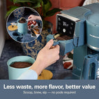 Hamilton Beach 2-Way 12 Cup Programmable Drip Hot and Iced Coffee Maker & Single Serve Coffee Machine, AquaFlow Showerhead, Glass Carafe, Auto Pause and Pour, Kitchen Makeover Blue (47502J)